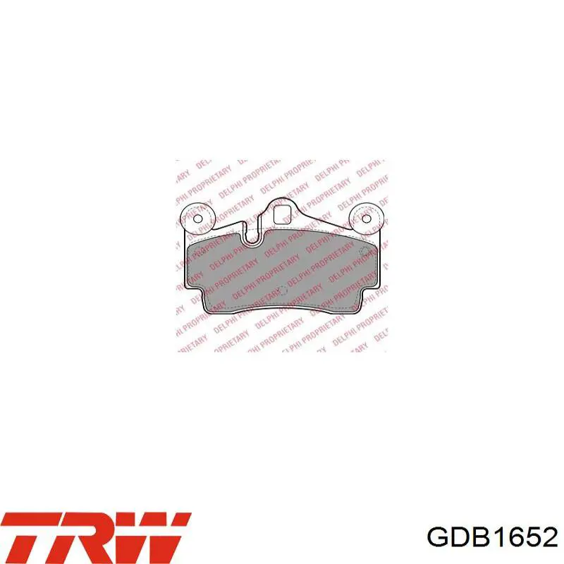 GDB1652 TRW Колодки гальмівні задні, дискові