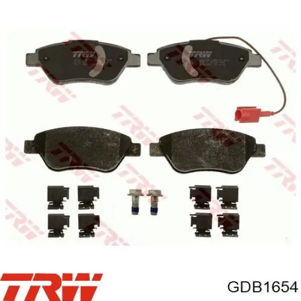 Передні тормозні колодки GDB1654 TRW