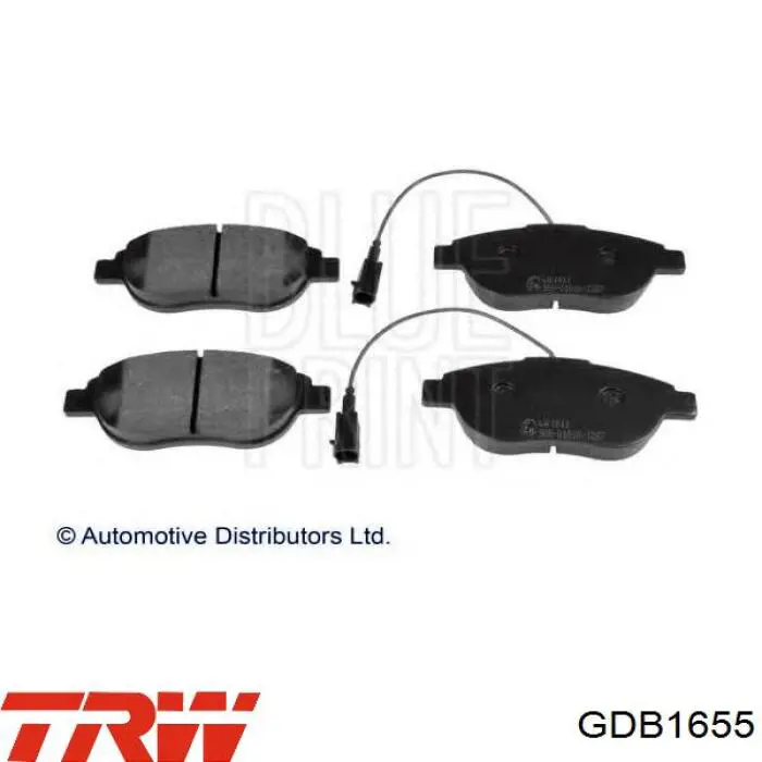 Передні тормозні колодки GDB1655 TRW