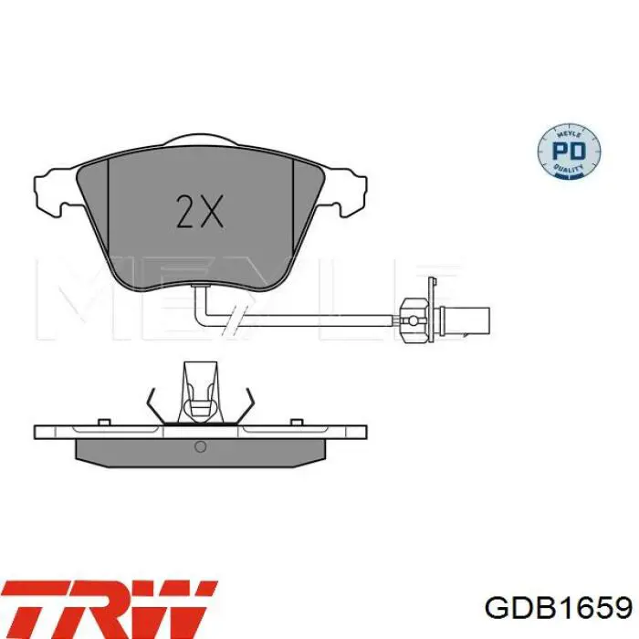 GDB1659 TRW Передні гальмівні колодки