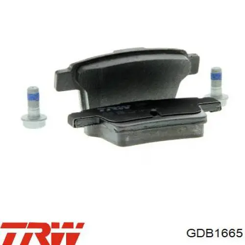GDB1665 TRW колодки гальмові задні, дискові