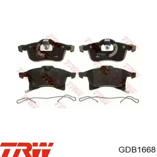 Гальмівні колодки TRW GDB1668 ціна, від 29.97 USD