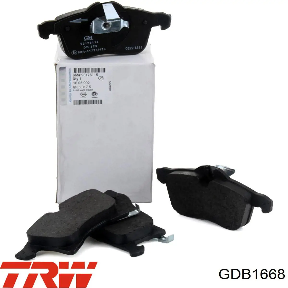 Передні тормозні колодки GDB1668 TRW
