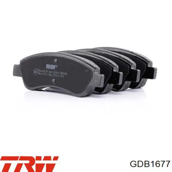 Передні тормозні колодки GDB1677 TRW