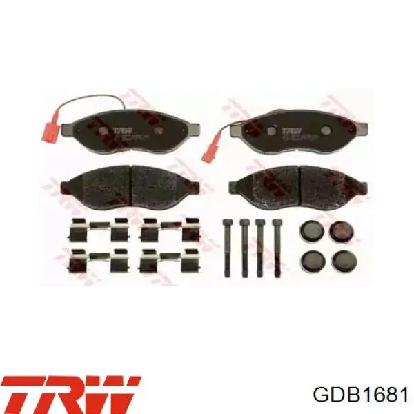 Передні тормозні колодки GDB1681 TRW