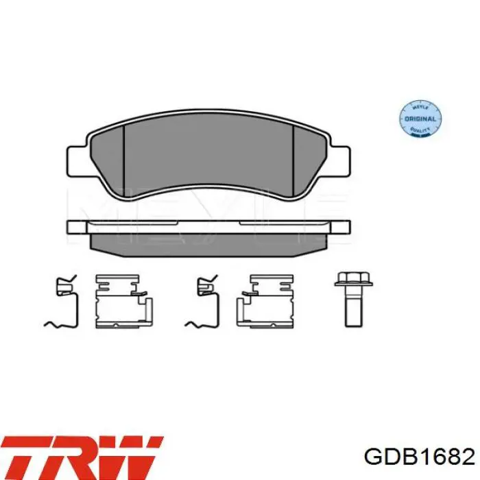 Задні дискові колодки TRW GDB1682