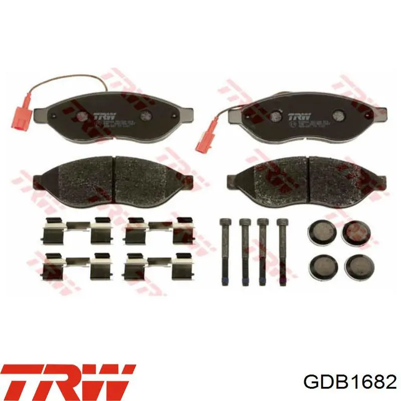 GDB1682 TRW Колодки гальмівні задні, дискові