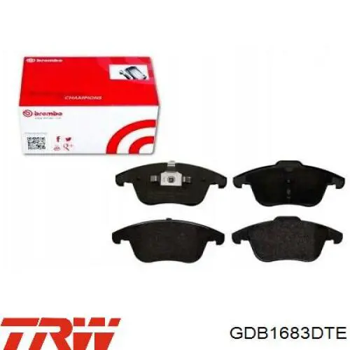 Передні тормозні колодки GDB1683DTE TRW