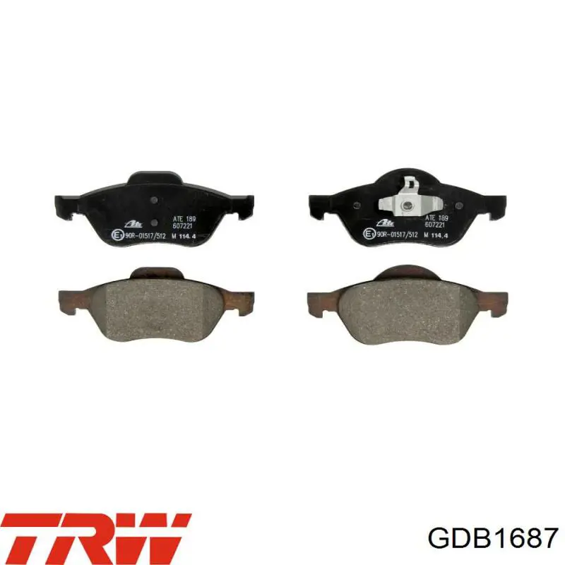 Гальмівні колодки TRW GDB1687 ціна, від 33.70 USD