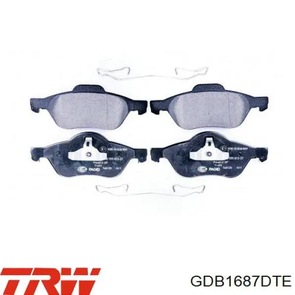 Гальмівні колодки TRW GDB1687DTE ціна, від 28.30 USD
