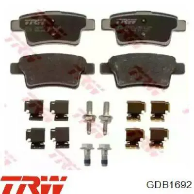 Задні гальмівні колодки GDB1692 TRW