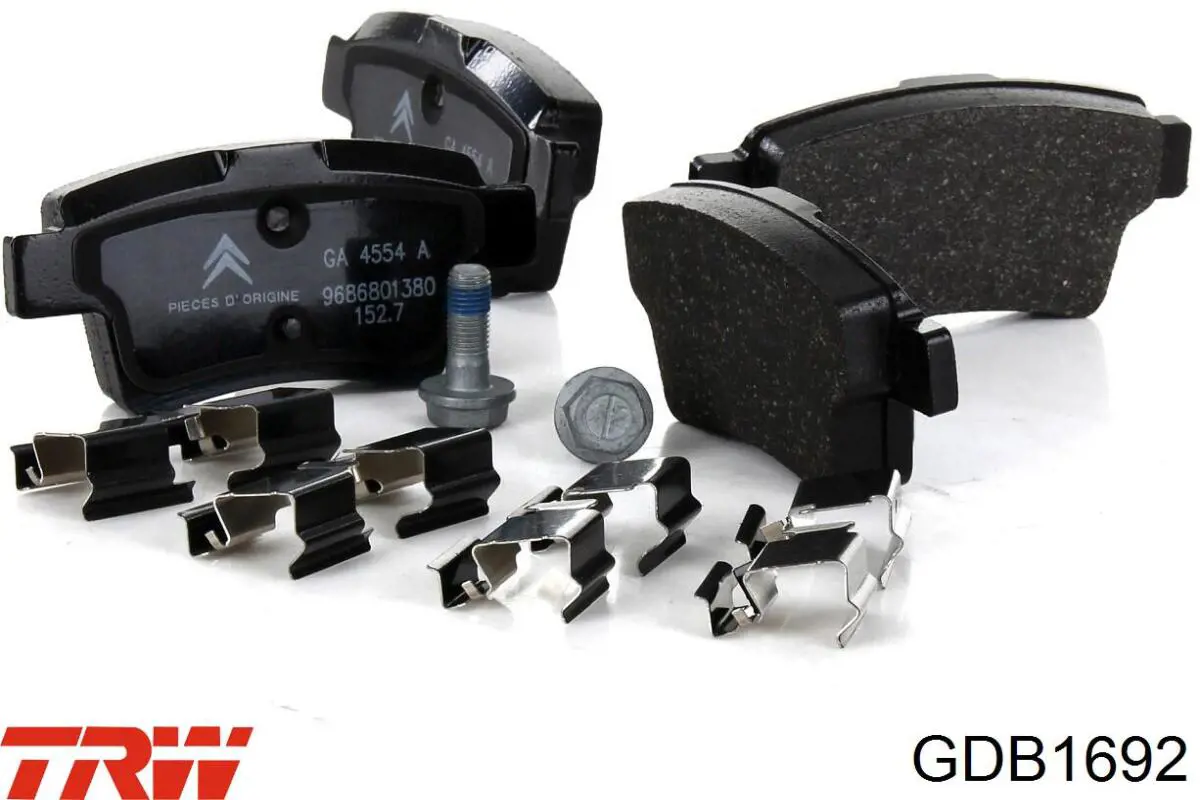 Задні гальмівні колодки TRW GDB1692 ціна, від 29.34 USD