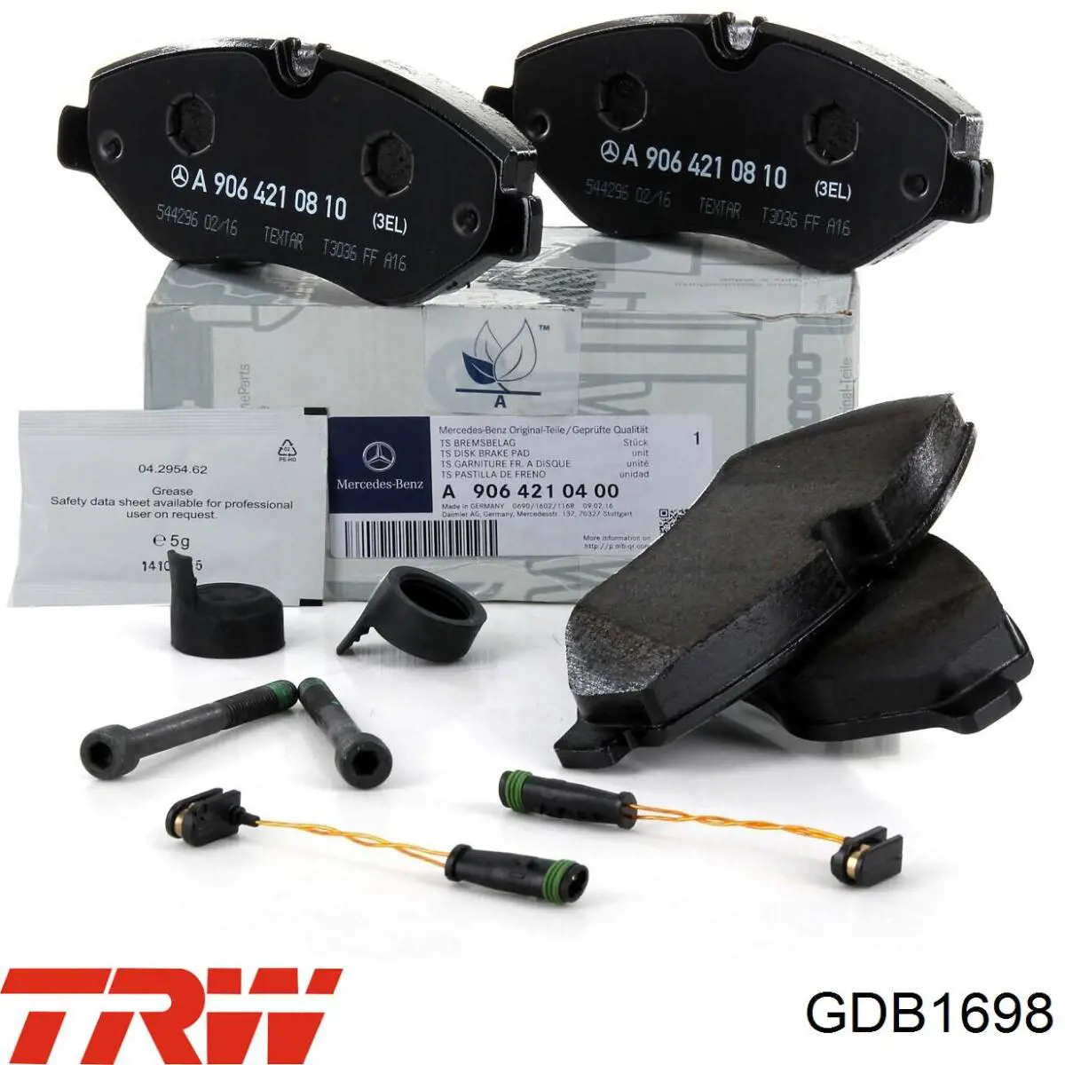 Передні тормозні колодки GDB1698 TRW