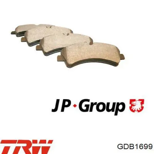 Задні гальмівні колодки GDB1699 TRW