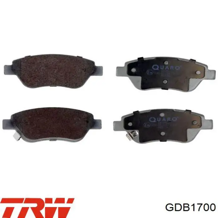 Купити GDB1700 TRW Колодки гальмівні передні, дискові