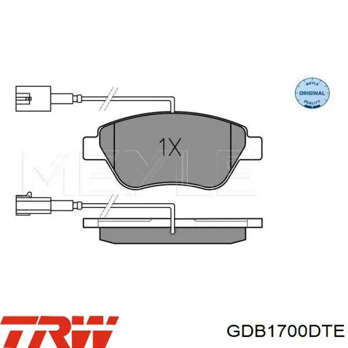 Тормозні колодки TRW GDB1700DTE
