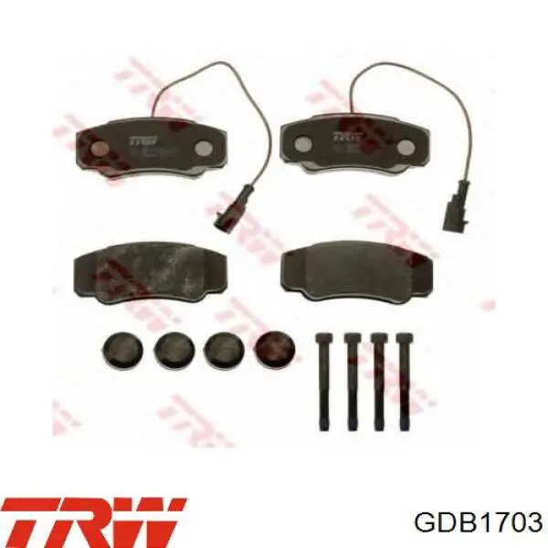 Передні тормозні колодки GDB1703 TRW
