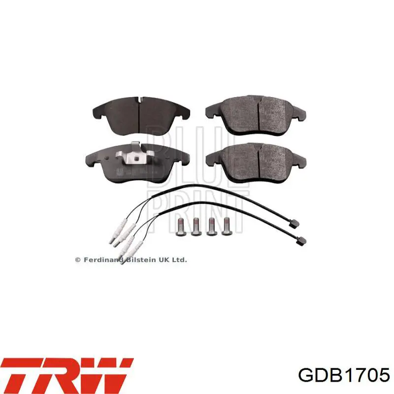 Купити GDB1705 TRW Колодки гальмівні передні, дискові