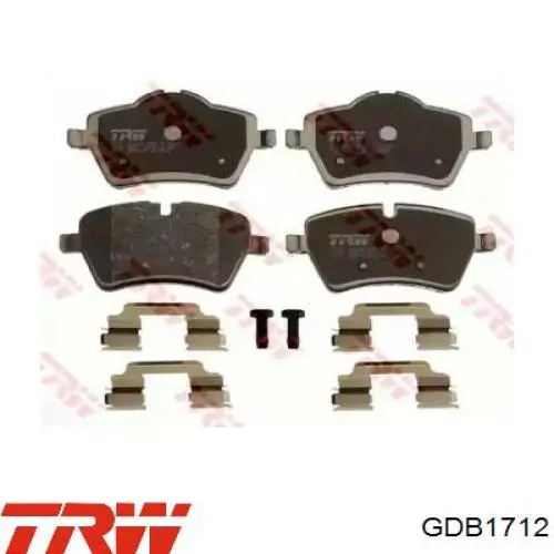 Передні тормозні колодки GDB1712 TRW
