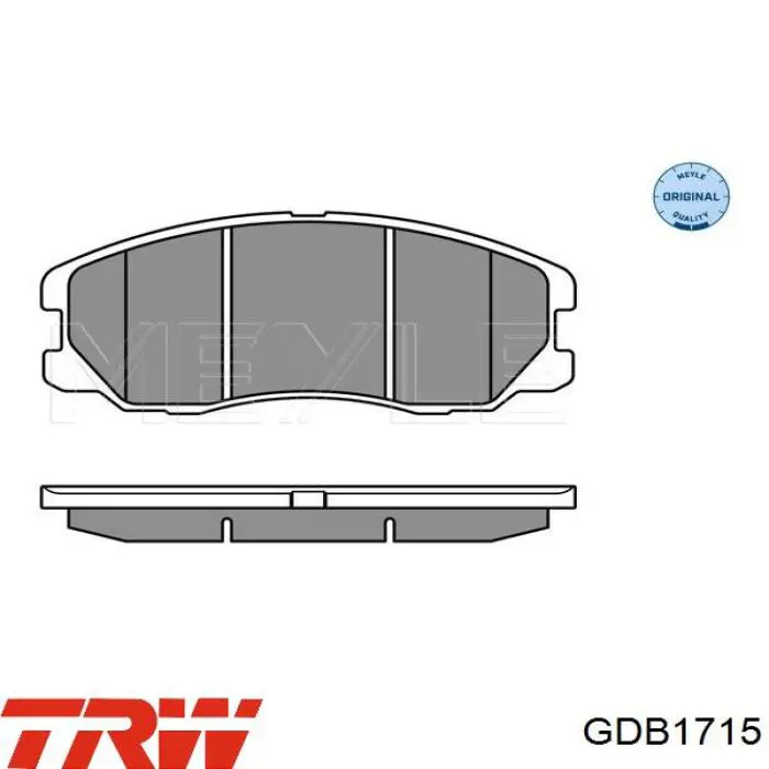 Передні тормозні колодки GDB1715 TRW