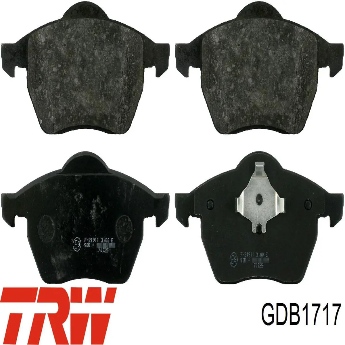 GDB1717 TRW колодки гальмівні передні, дискові