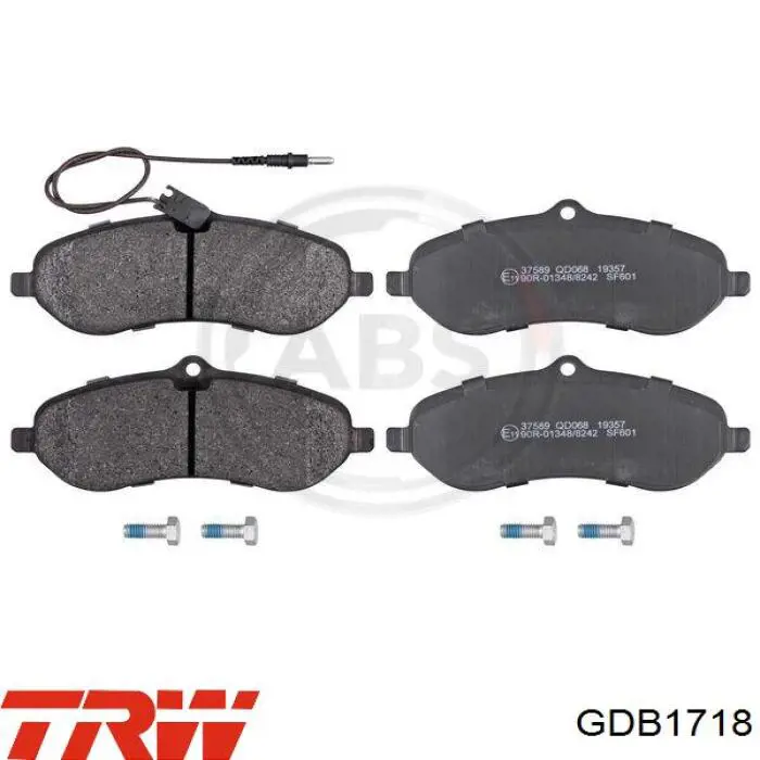 Купити GDB1718 TRW Колодки гальмівні передні, дискові