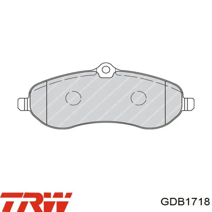 Передні тормозні колодки GDB1718 TRW