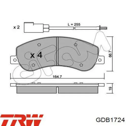 Тормозні колодки TRW GDB1724