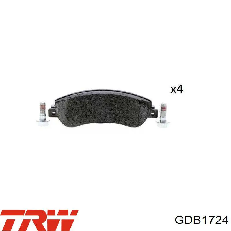 Купити GDB1724 TRW Колодки гальмівні передні, дискові