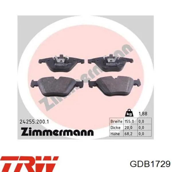 Тормозні колодки TRW GDB1729
