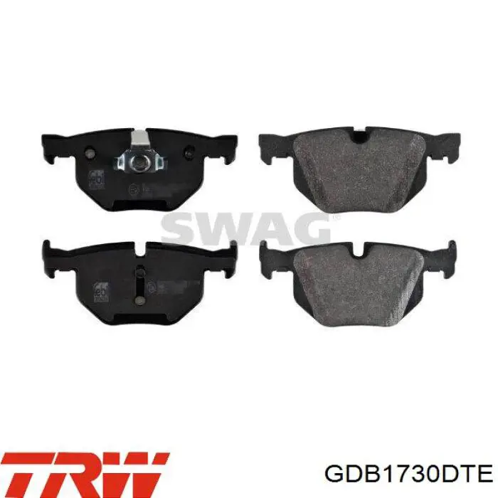 Задні гальмівні колодки TRW GDB1730DTE ціна, від 45.99 USD
