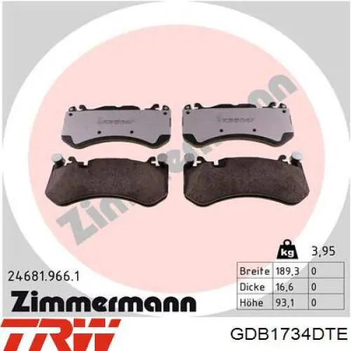 Тормозні колодки Optimal BP12584