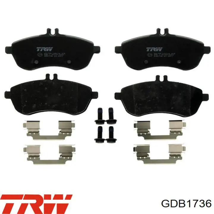 Передні тормозні колодки GDB1736 TRW