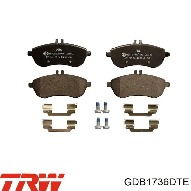 Гальмівні колодки TRW GDB1736DTE ціна, від 47.00 USD