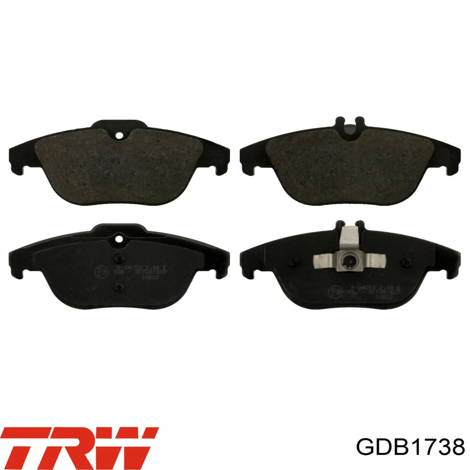 Задні гальмівні колодки GDB1738 TRW