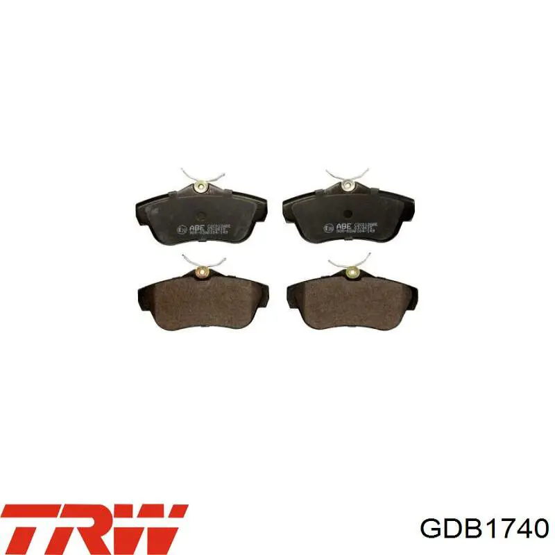 GDB1740 TRW Колодки гальмівні задні, дискові