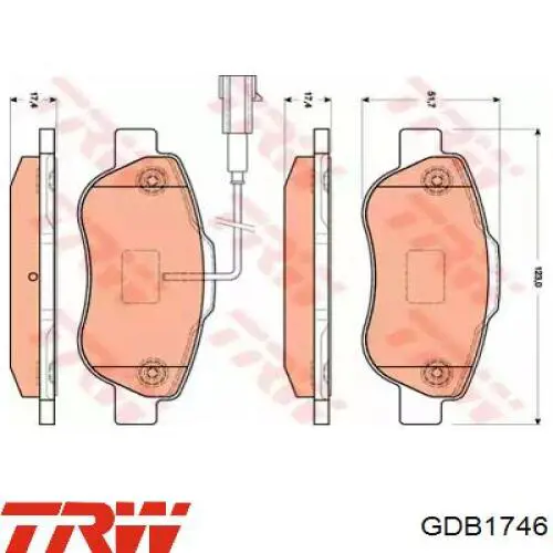 Тормозні колодки TRW GDB1746