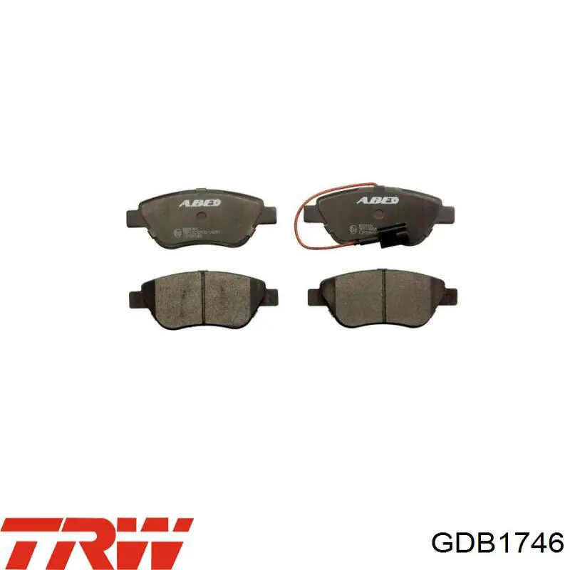 Передні тормозні колодки GDB1746 TRW