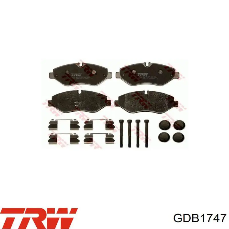 Купити GDB1747 TRW Колодки гальмівні передні, дискові
