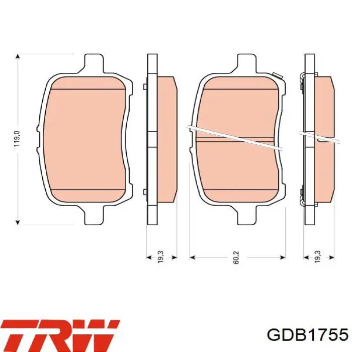 Купити ADA104264 Blue Print Колодки гальмівні передні, дискові