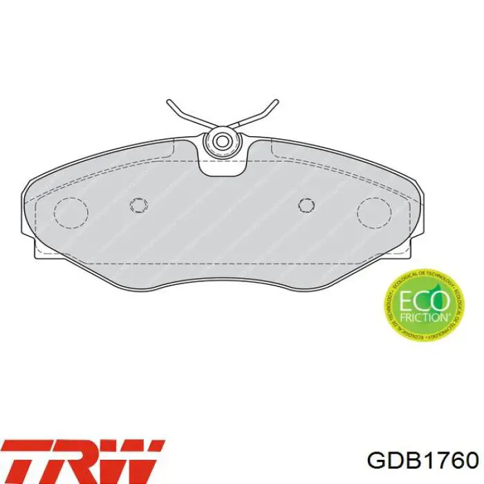 Передні тормозні колодки GDB1760 TRW