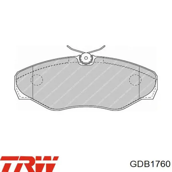 Купити GDB1760 TRW Колодки гальмівні передні, дискові