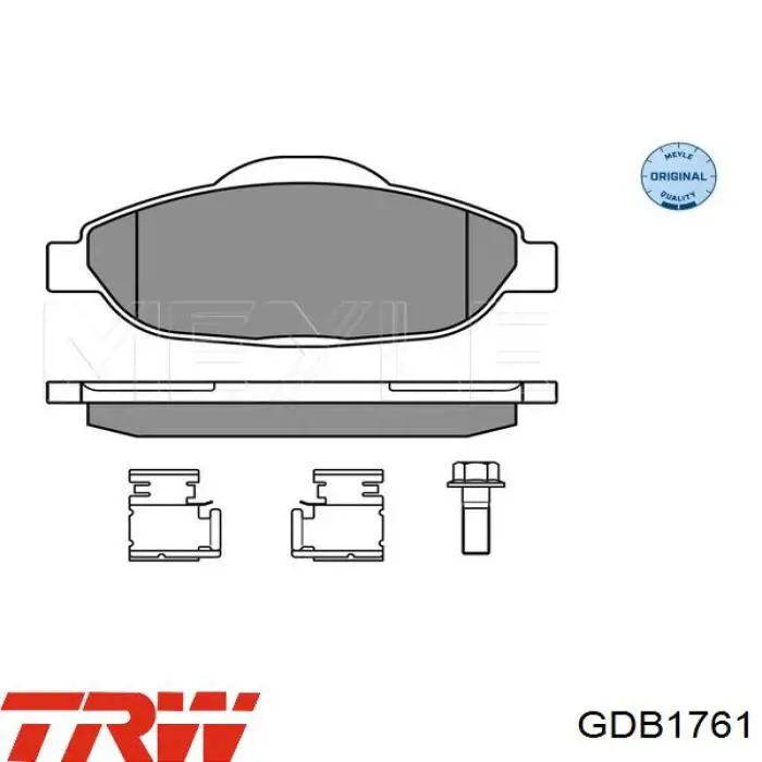 Колодки гальмівні передні, дискові GDB1761 TRW