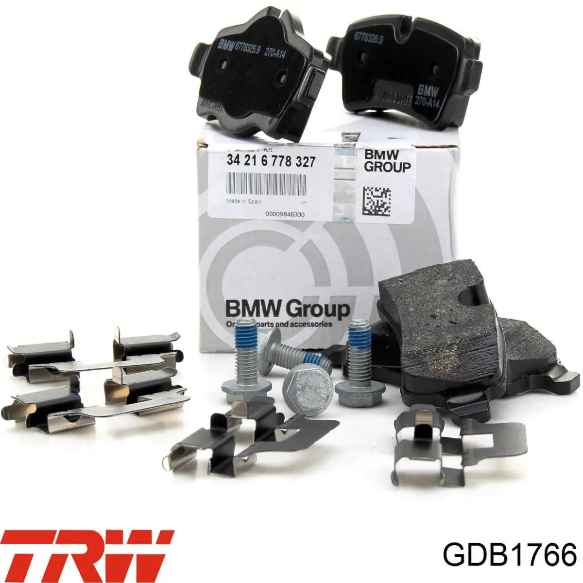 Задні гальмівні колодки GDB1766 TRW