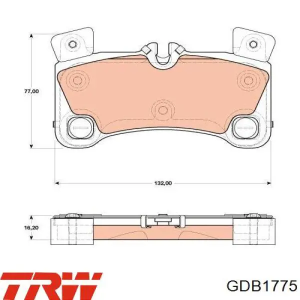 Задні гальмівні колодки TRW GDB1775 ціна, від 59.37 USD