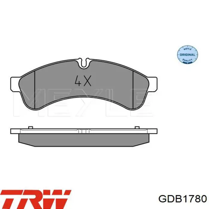 Купити GDB1780 TRW Задні колодки
