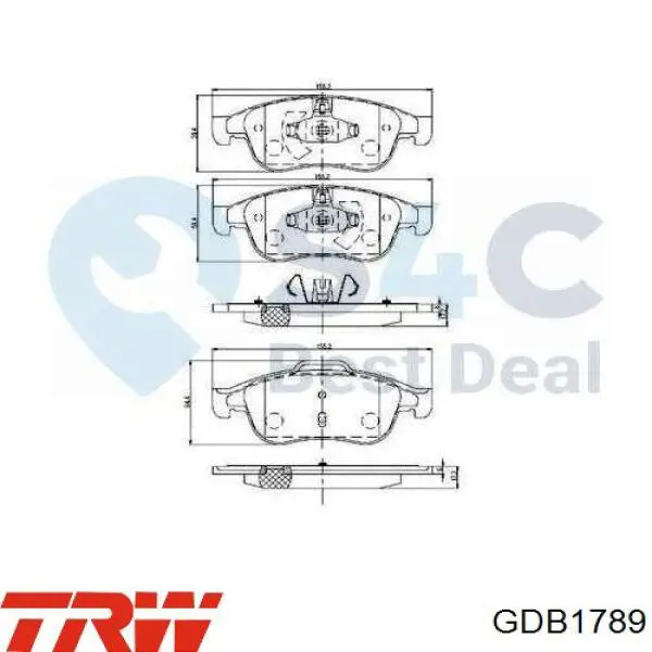 Тормозні колодки TRW GDB1789
