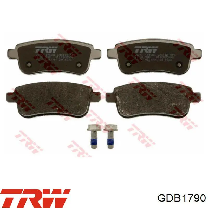 GDB1790 TRW Передні гальмівні колодки
