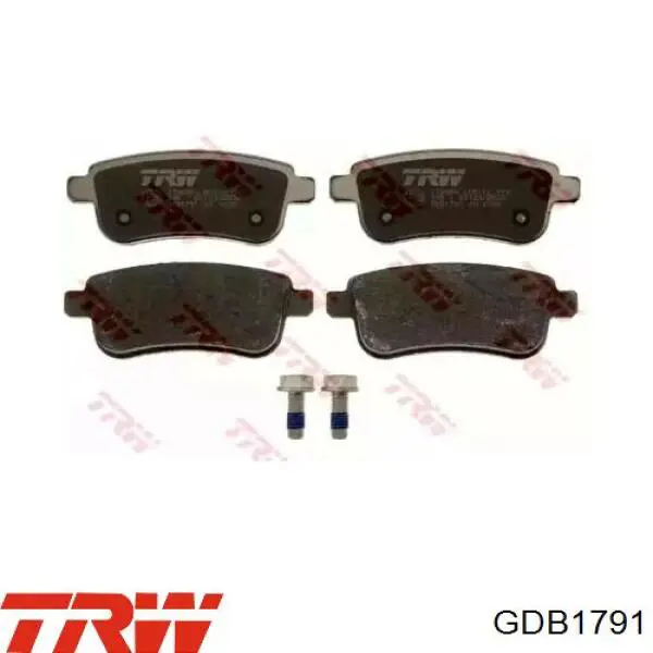 Купити GDB1791 TRW Задні колодки
