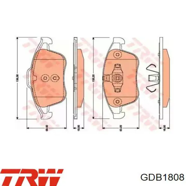 Тормозні колодки TRW GDB1808